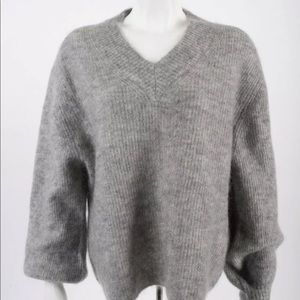 ZARA SWEATER SMALL GREY MOHAIR WOOL
